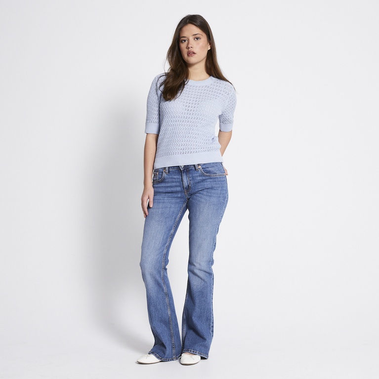 Mönsterstickad tröja "Viola"